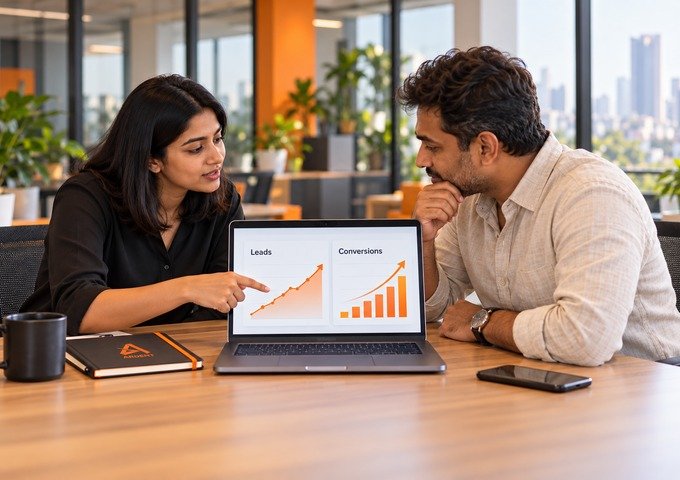Results dashboard reviewed with a client