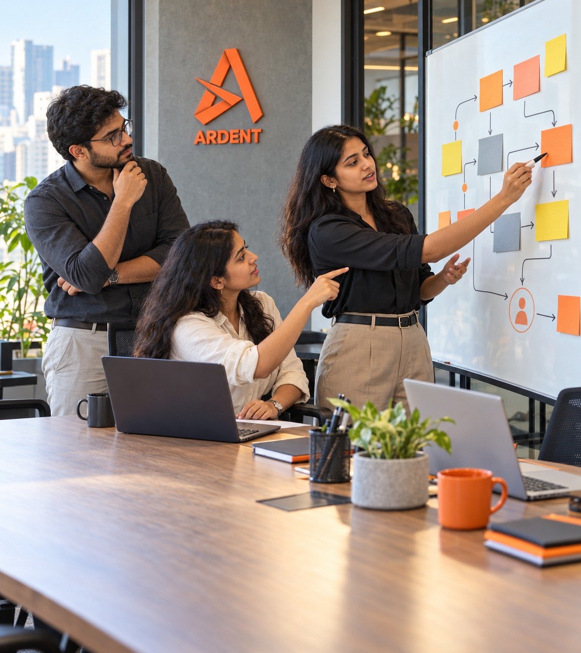 Ardent team running a strategy workshop